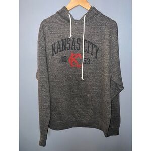 Delta Fleece Kansas City 1853 Graphic Hoodie Charcoal Gray XL Pullover‎